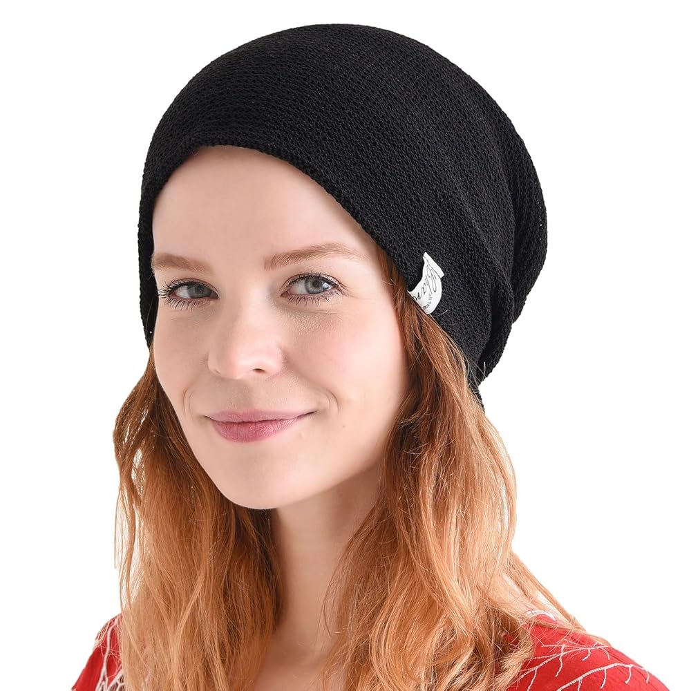 CHARM Mens Cooling Summer Beanie - Womens Crochet Knit Hat